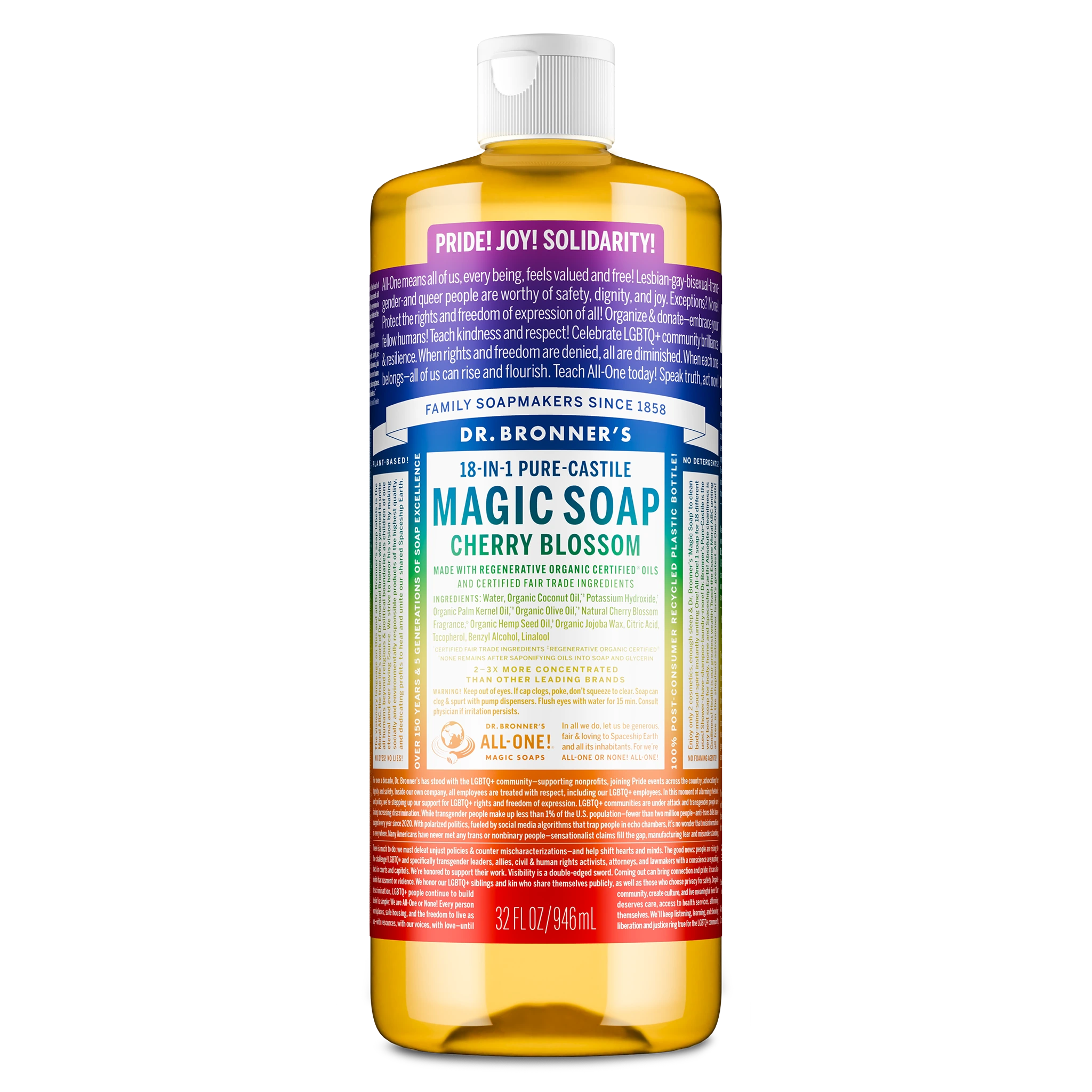 Cherry Blossom Pride Label - Pure-Castile Magic Soap